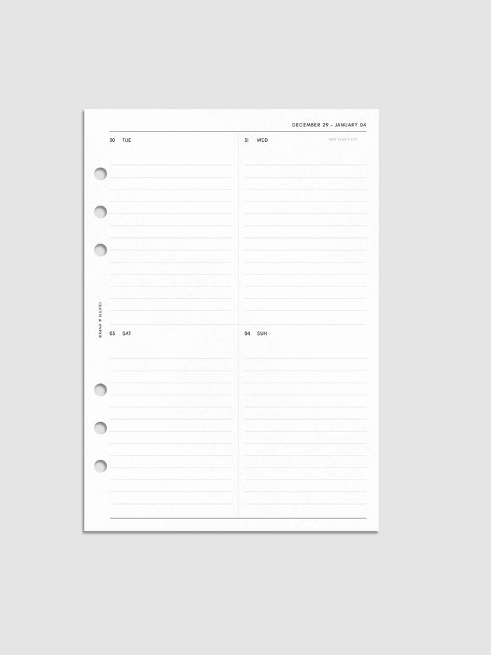 Digital mockup of insert in A5.