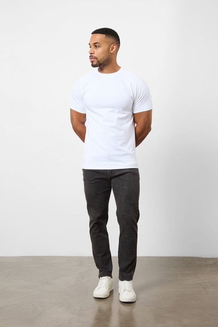 3 Pack Athletic Fit Crew Neck T-Shirt in Sage/ White/ Sand - TAILORED ATHLETE - USA