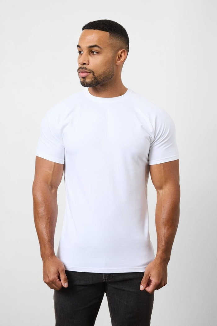 3 Pack Athletic Fit Crew Neck T-Shirt in Sage/ White/ Sand - TAILORED ATHLETE - USA