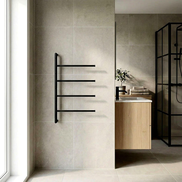 4-Swivel Bar Wall-Mounted Towel Bar - Stainless Steel or Matte Black - SMEDBO