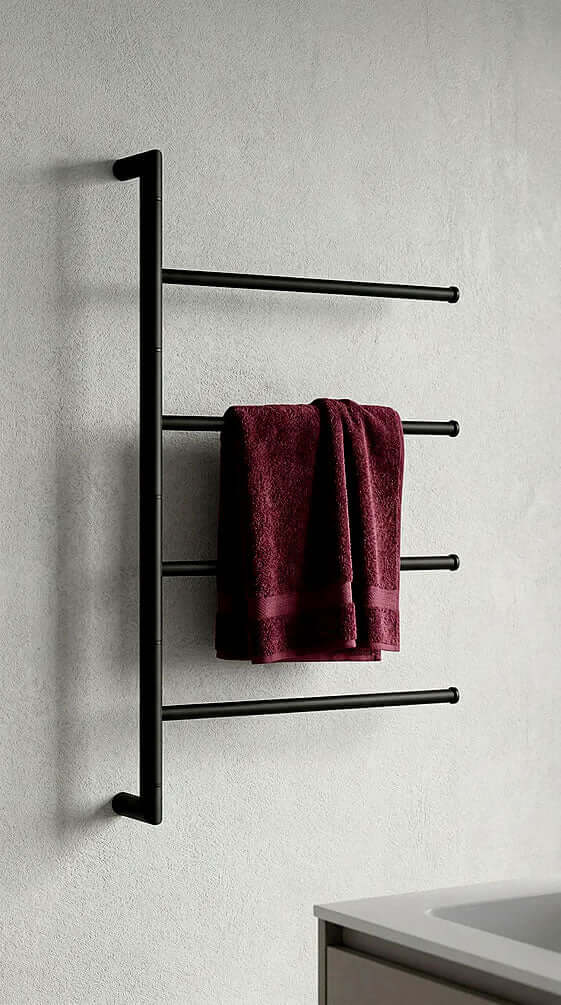4-Swivel Bar Wall-Mounted Towel Bar - Stainless Steel or Matte Black - SMEDBO