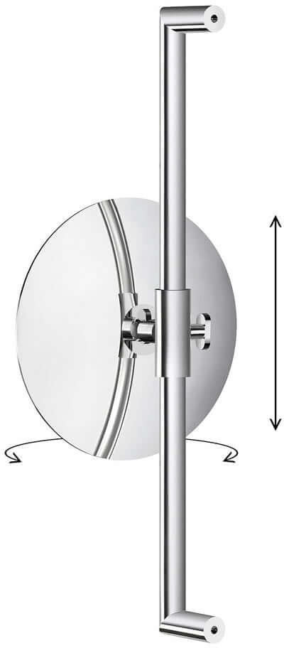 7x Wall-Mounted Adjustable Height Makeup/Saving Mirror -Outline Collection by SMEDBO