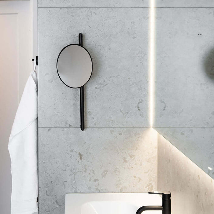 7x Wall-Mounted Adjustable Height Makeup/Saving Mirror -Outline Collection by SMEDBO