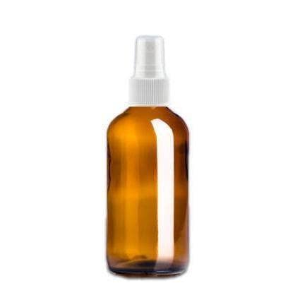 8 oz Amber Glass Bottle w/ White Fine Mist Top at Your Oil Tools