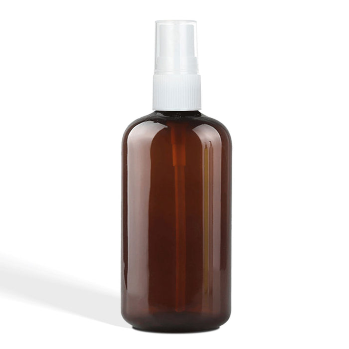 8 oz Amber Glass Bottle w/ White Fine Mist Top at Your Oil Tools