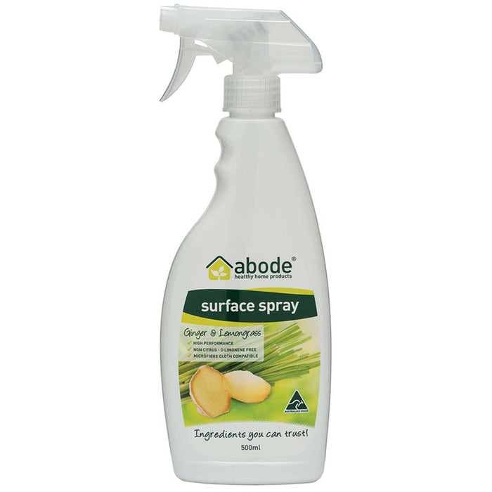 Abode Natural Surface Spray - Lemongrass & Ginger - 750ml - L'Organic