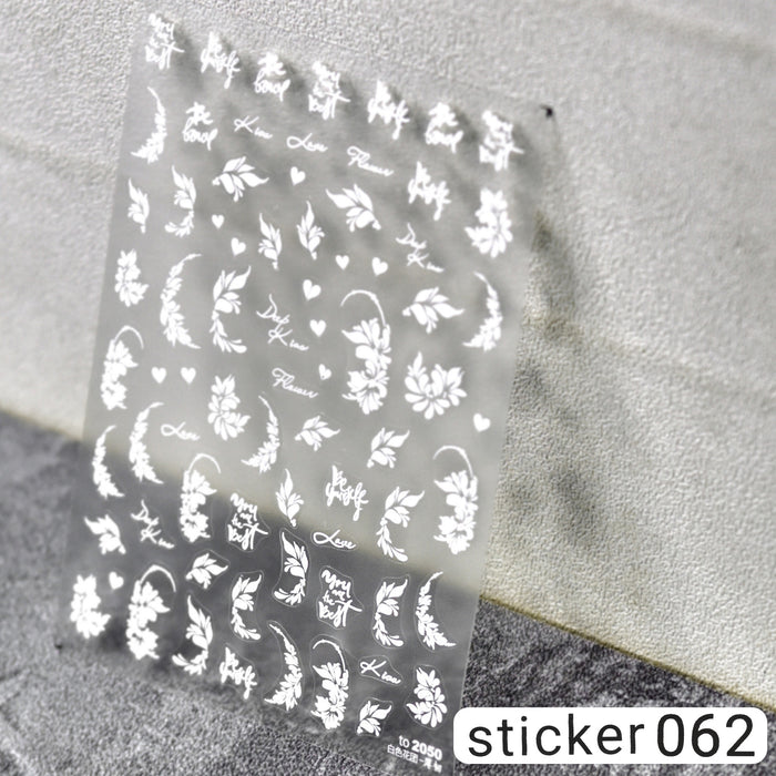 ACOS Nail Art Stickers -- Flowers #010 - Lashmer