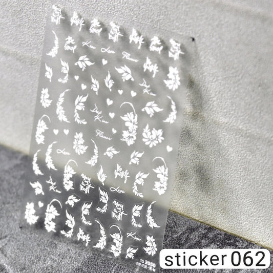 ACOS Nail Art Stickers -- Flowers #010 - Lashmer