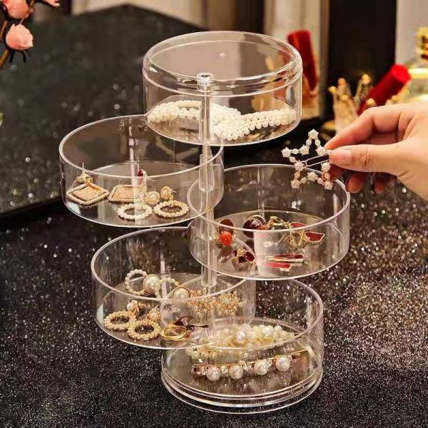 Acrylic 360° Rotating Jewellery Box