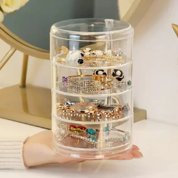 Acrylic 360° Rotating Jewellery Box