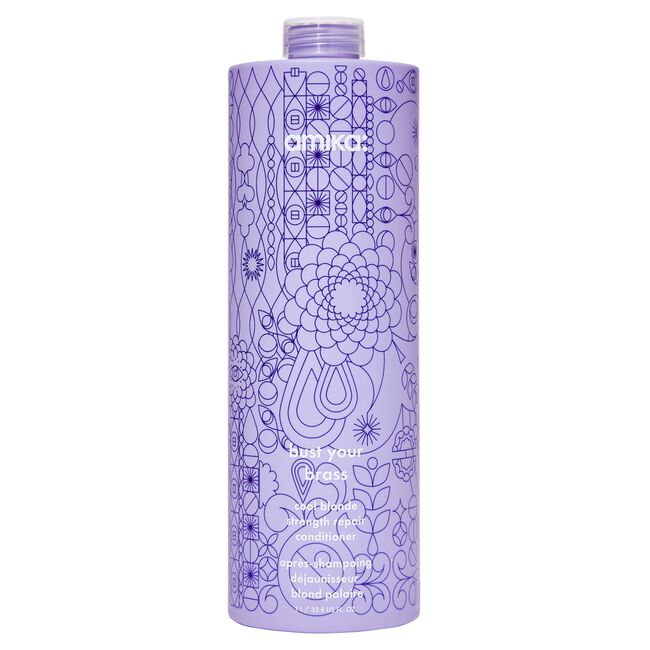 Purple bottle with intricate patterns on a white background - Hair Care Canada
