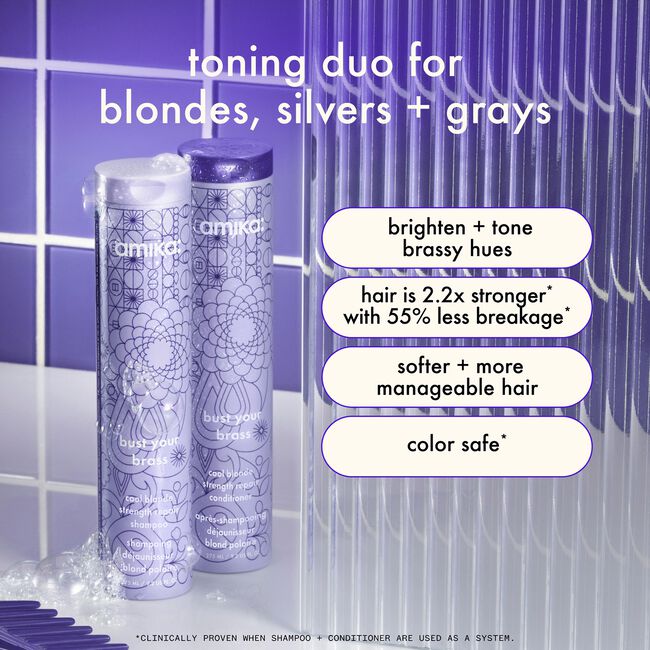 amika Bust Your Brass Cool Blonde Strength Repair Conditioner