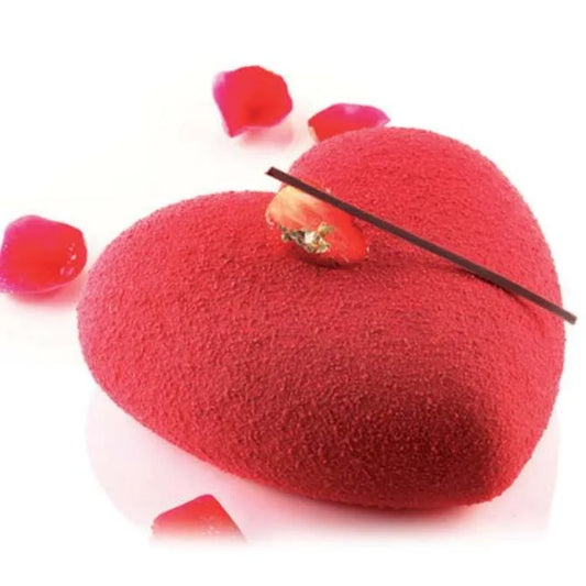 Amore Heart Silicone Mold with Cutter - 1 Form