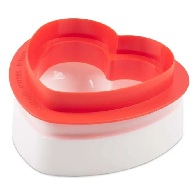Amore Heart Silicone Mold with Cutter - 1 Form