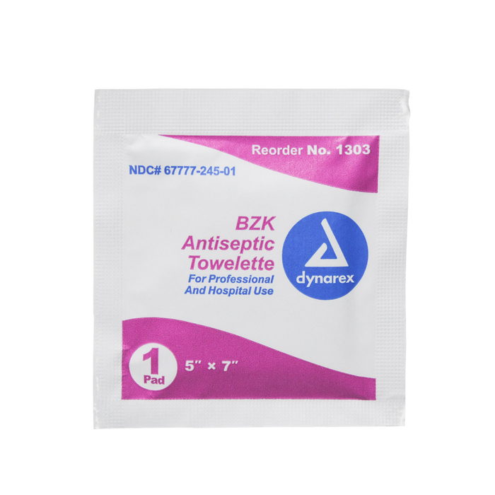 Antiseptic Towelettes Benzalkonium Bzk Wipes 100/box