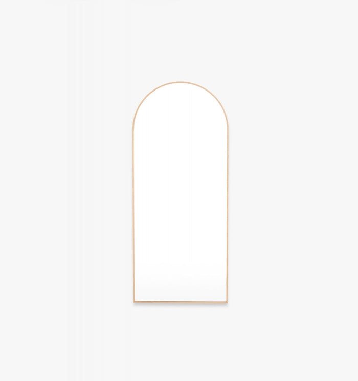 Oak Wood Arch Mirror | Without Stand