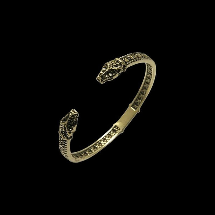vkngjewelry Bracelet Armring Jormungandr Rough texture Elder Futhark Runes