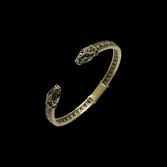 vkngjewelry Bracelet Armring Jormungandr Rough texture Elder Futhark Runes
