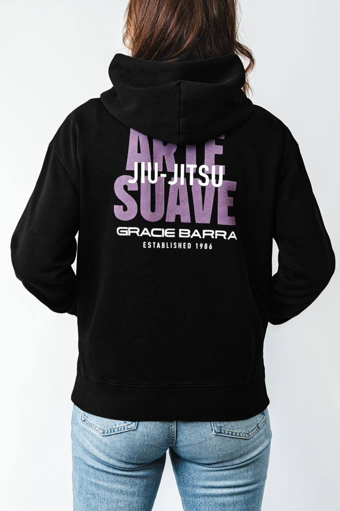 Arte Suave Womens Zip Hoodie - Black