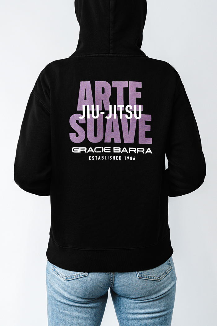 Arte Suave Womens Zip Hoodie - Black