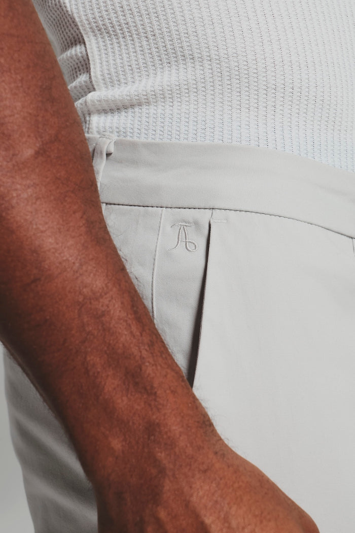 Athletic Fit Cotton Stretch Chino Pants in Dove Grey - TAILORED ATHLETE - USA