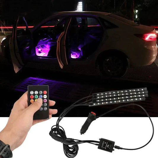 Atmosphere Car Decorative RGB LED Strips Lamps.