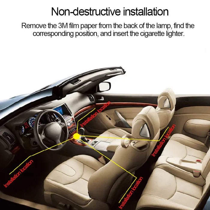 Atmosphere Car Decorative RGB LED Strips Lamps.