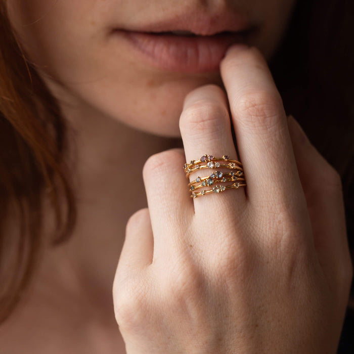 Aura Birthstone Confetti Ring