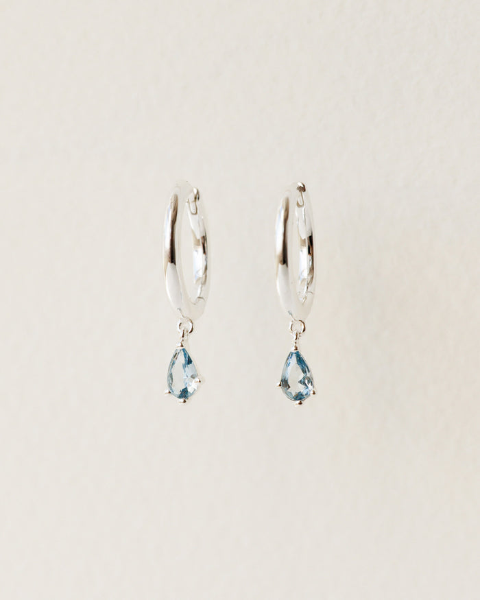Aura Birthstone Drop Hoops
