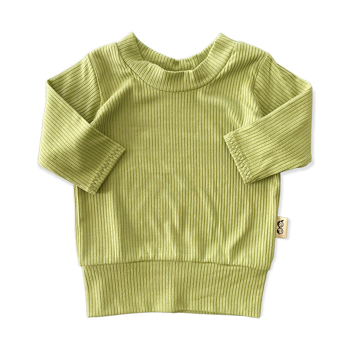 Avocado Ribbed Lounge Top