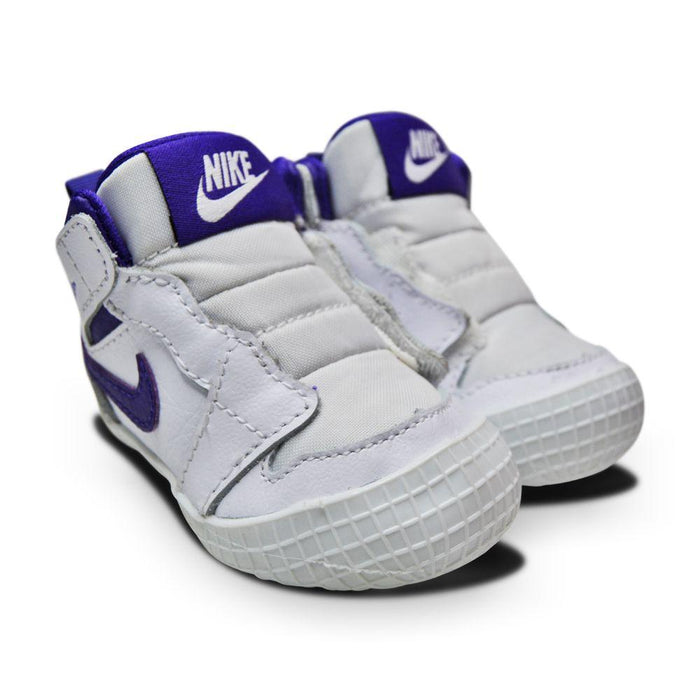 Babies baby Nike Jordan 1 Crib Bootie (PS) - AT3745 151- White Court Purple-*Rare*, Baby Cribs (0-3.5), Brands Kids, Footwear Kids, Jordan *Rare*, Jordan 1, Jordan Brands, Kids, Nike Brands-Foot World UK