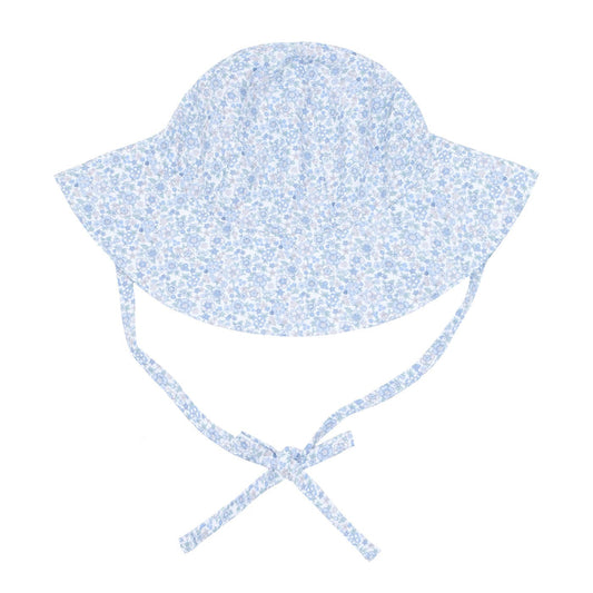 baby slate floral sun hat