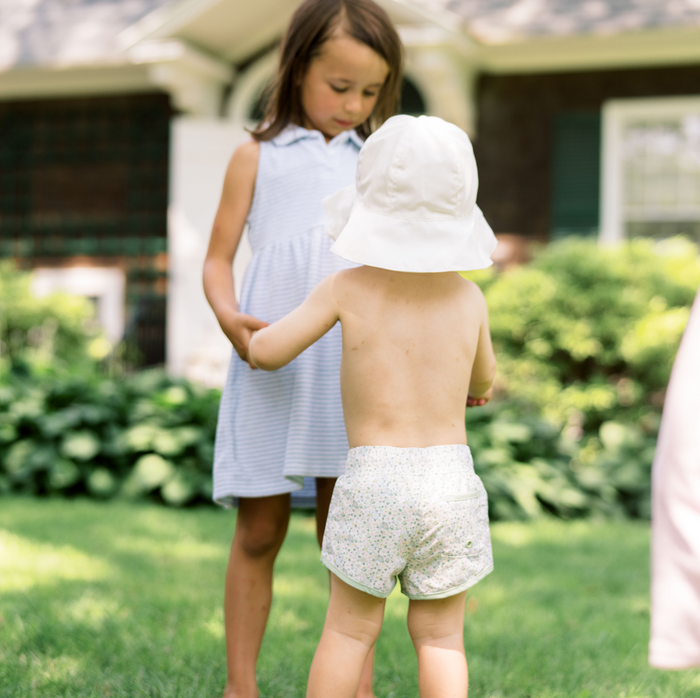 baby white sun hat