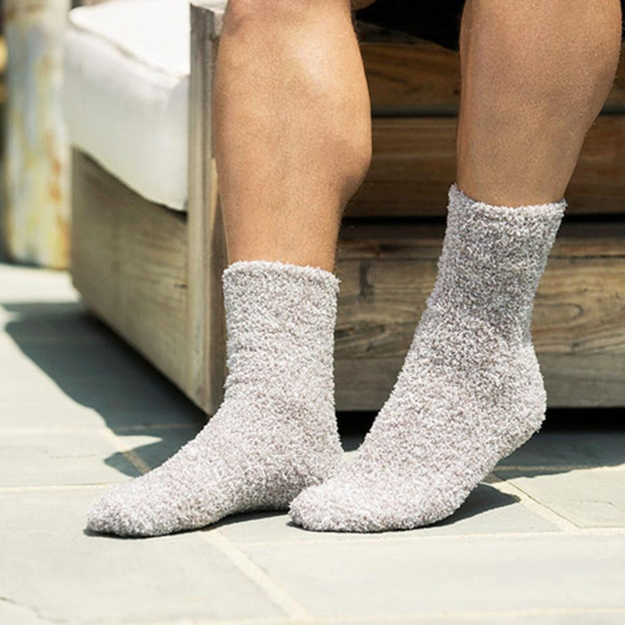Barefoot Dreams CozyChic Heathered Mens Socks - Beach Rock