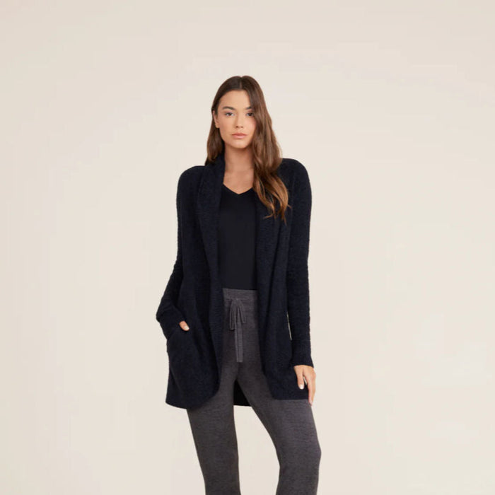 Barefoot Dreams Cozychic Lite Circle Cardi - Black