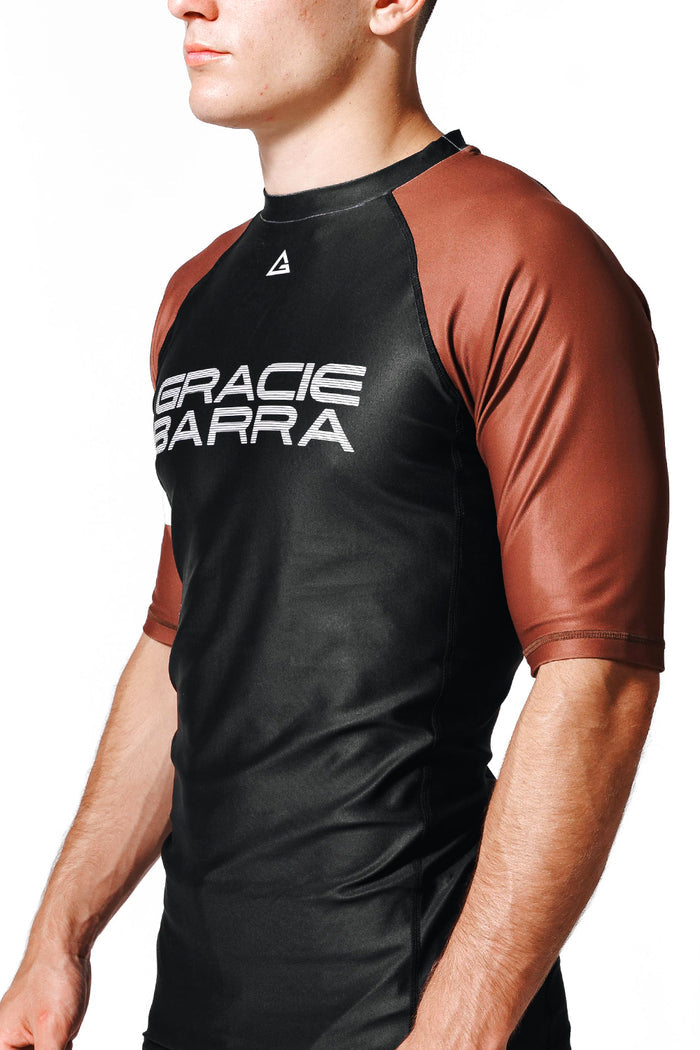 Barra Performance Ranked Rashguard S/S by adidas® - Brown