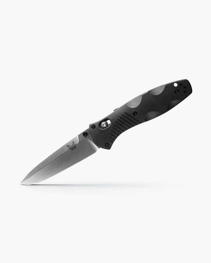 Benchmade Barrage Black Valox AXIS Assist Knife - Angled Open View | Benchmade Knife Co.