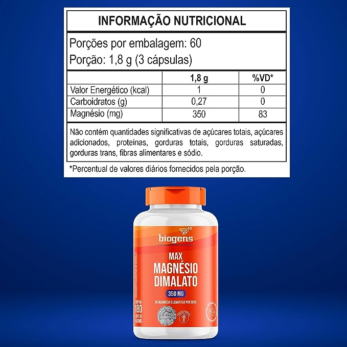 BIGENS | Max Magnésio Dimalato (180 Cápsulas)