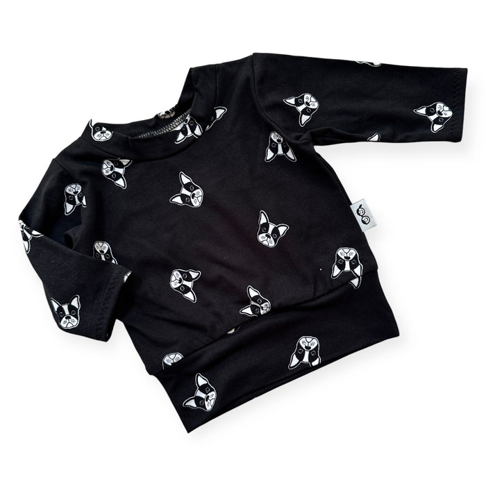 Black French Bulldog Top | Short, Long, or Sleeveless Puppy Shirt