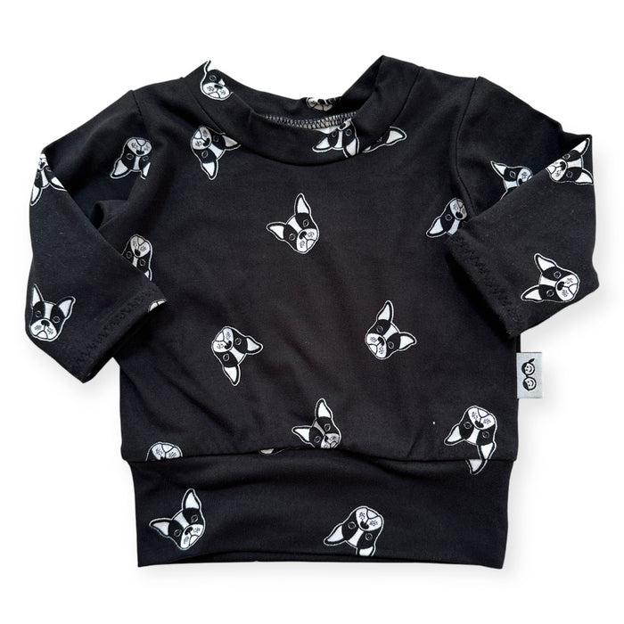 Black French Bulldog Top | Short, Long, or Sleeveless Puppy Shirt
