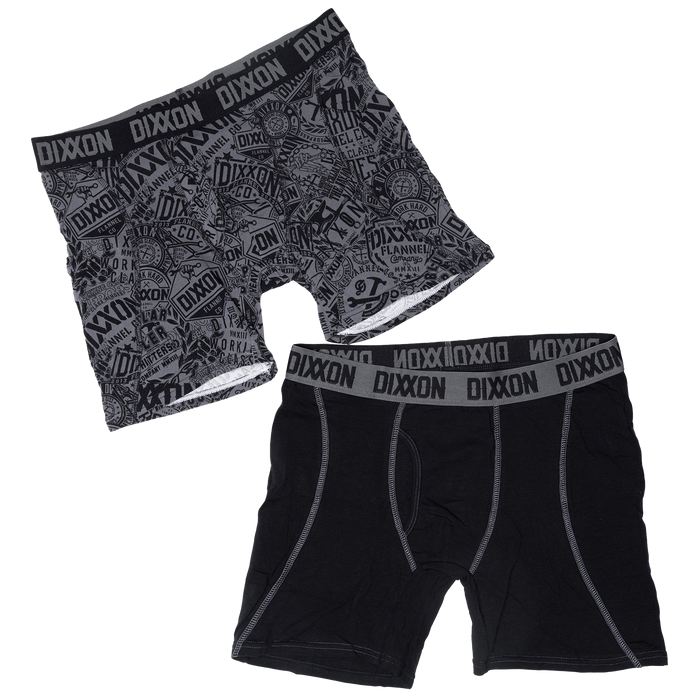 Blue Collar 2pk boxers - Black & Grey