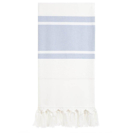 blue & white stripe towel