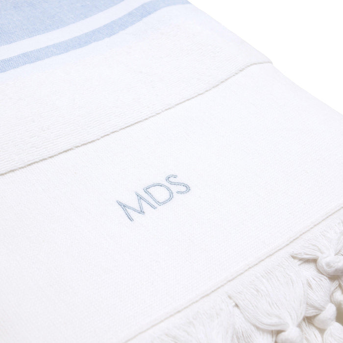 blue & white stripe towel