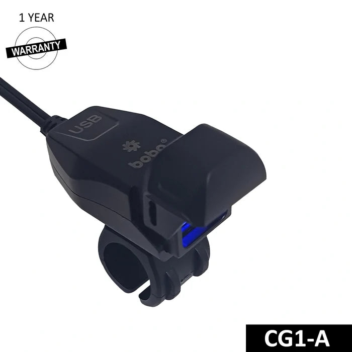 BOBO USB-A Motorcycle Charger
BOBO USB-A Motorcycle Charger Kit with SAE Connector and Accessories