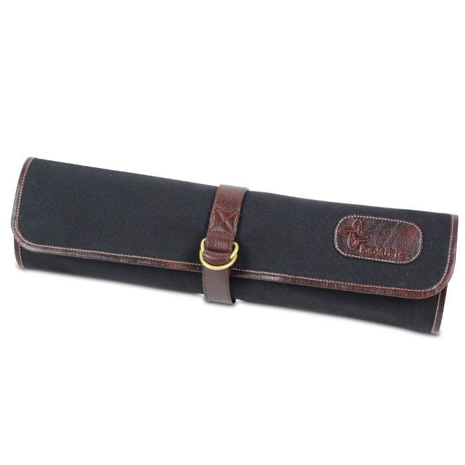 Boldric Black D-Ring Canvas Knife Roll - 8 Pockets