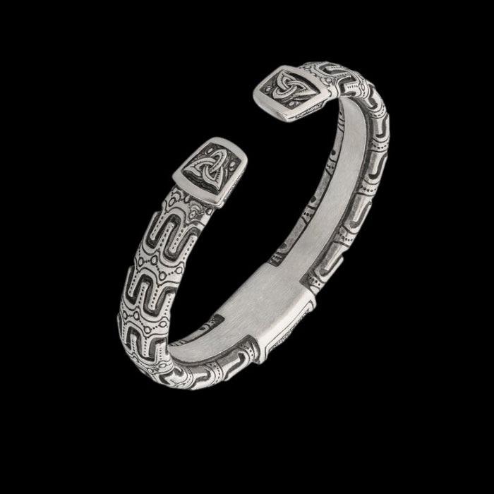 vkngjewelry Bracelet VEGVISIR and TRIQUETRA VIKING ARMRING