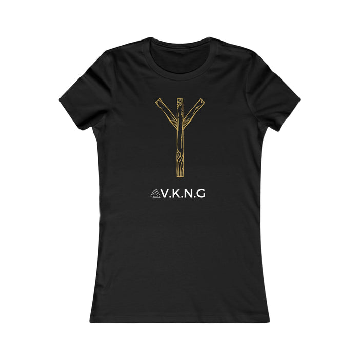 Printify T-Shirt Algiz Rune V.K.N.G™ T-shirt Girly Cut