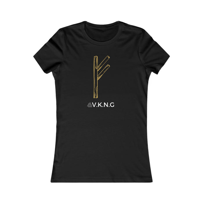 Printify T-Shirt Fehu Rune V.K.N.G™ T-shirt Girly Cut
