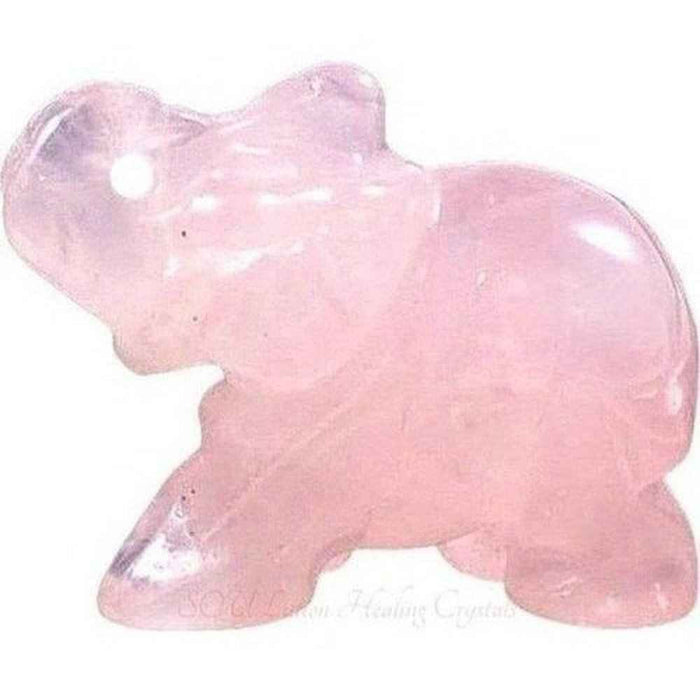 Carved crystal elephant figurine, view 2