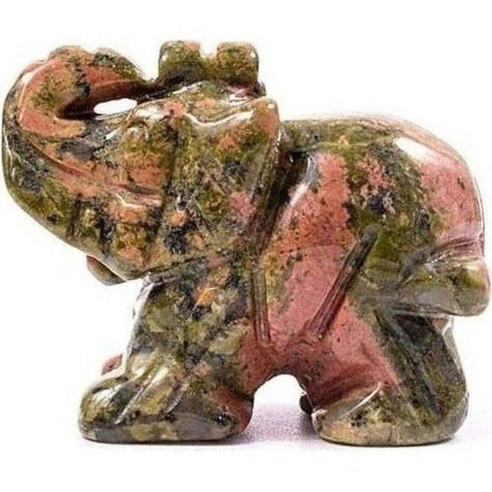 Carved crystal elephant figurine, view 3